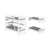 Casakids Loft μασίφ παιδική κουκέτα διαιρούμενη  110cm